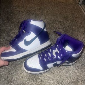 Nike Youth Dunk High, Electro Purple Midnght Navy